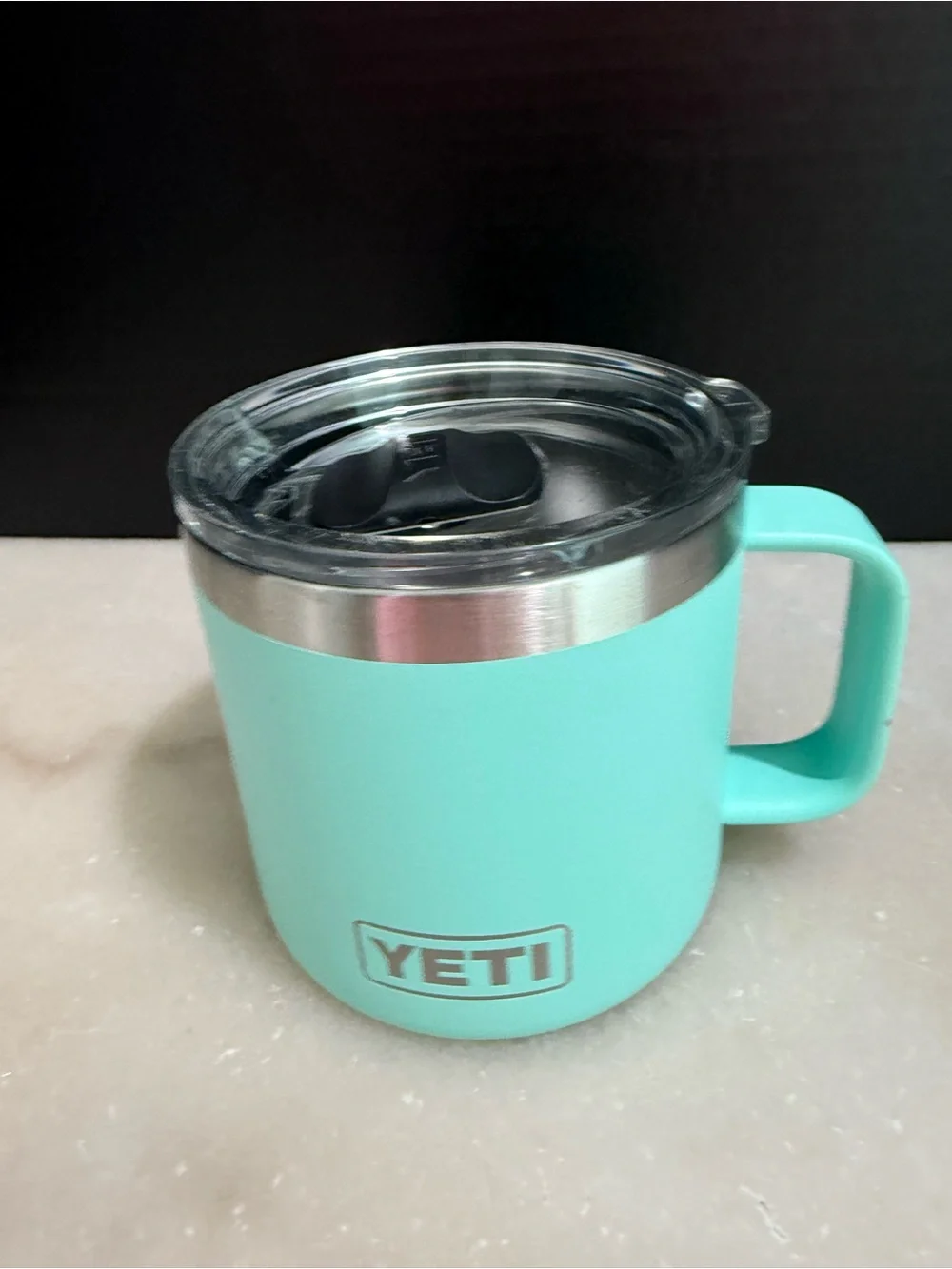 YETI Rambler 14 oz Seafoam BPA Free Mug with MagSlider Lid